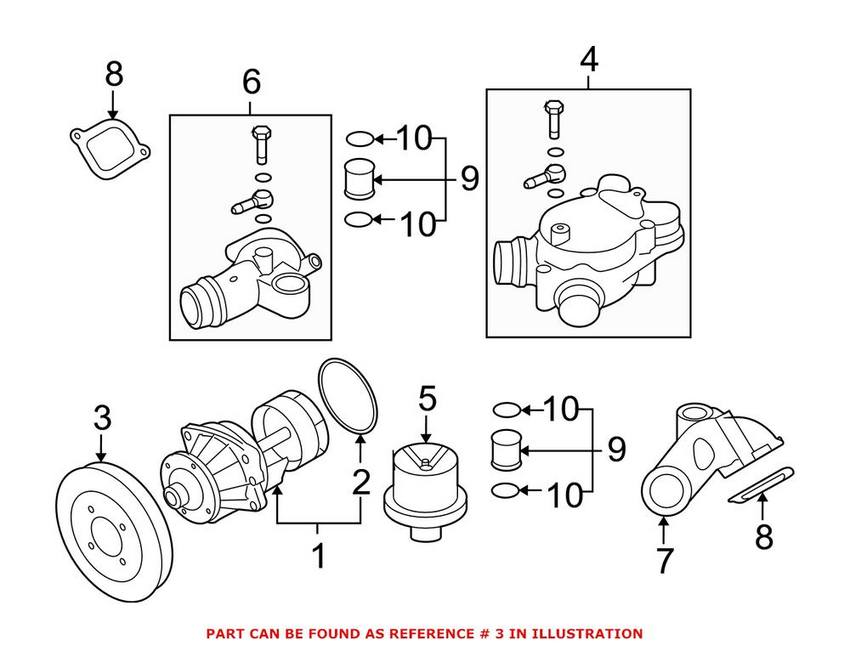 BMW Engine Water Pump Pulley 11517840381